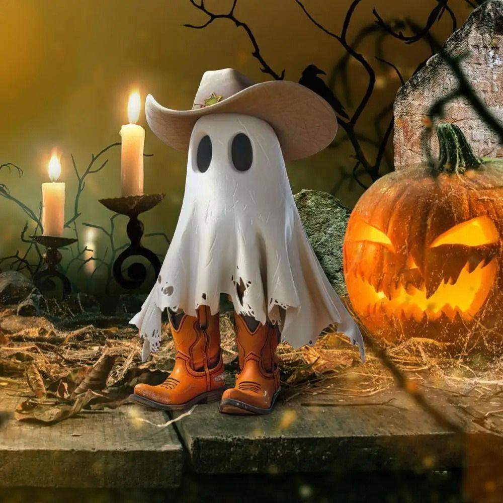 Seasonal Charming Addition Ghost Figurines Statue Halloween Ghost Ornaments  Halloween Decoration
