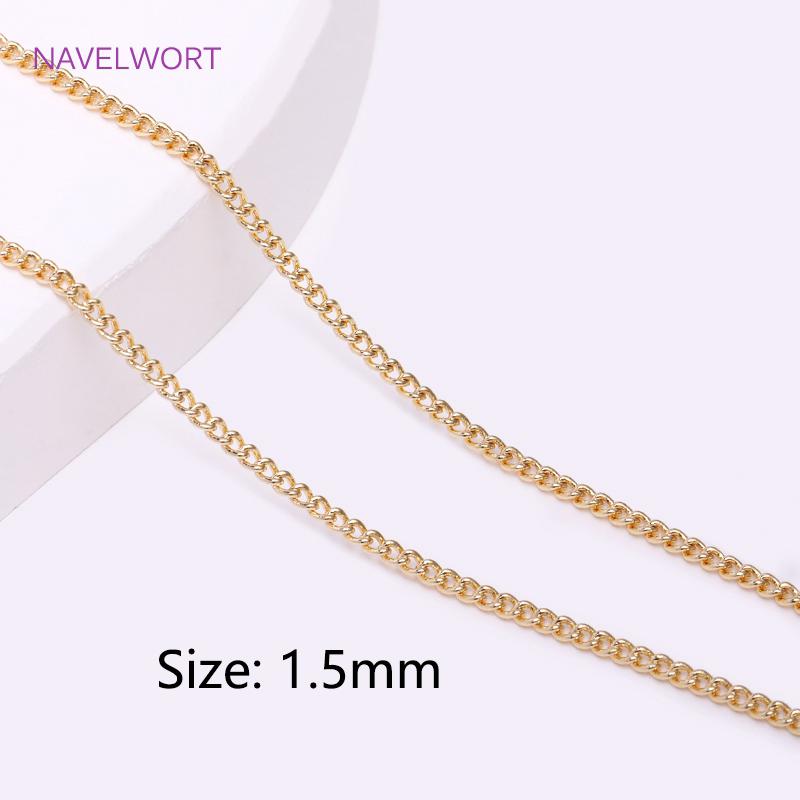 Wholesale Bulk Chain For Jewelry Making DIY Craft, Multi types Real Gold Plating Thin Chains For Making Jewelry