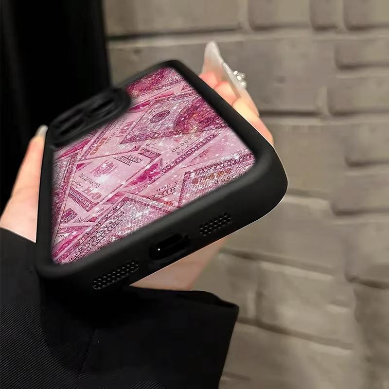 Pink Dollars Full-Coverage Banknote Design Case For Samsung Galaxy A15 A35 A54 A55 S25 Ultra S24 FE S23 S22 S21 S20 Plus Cover