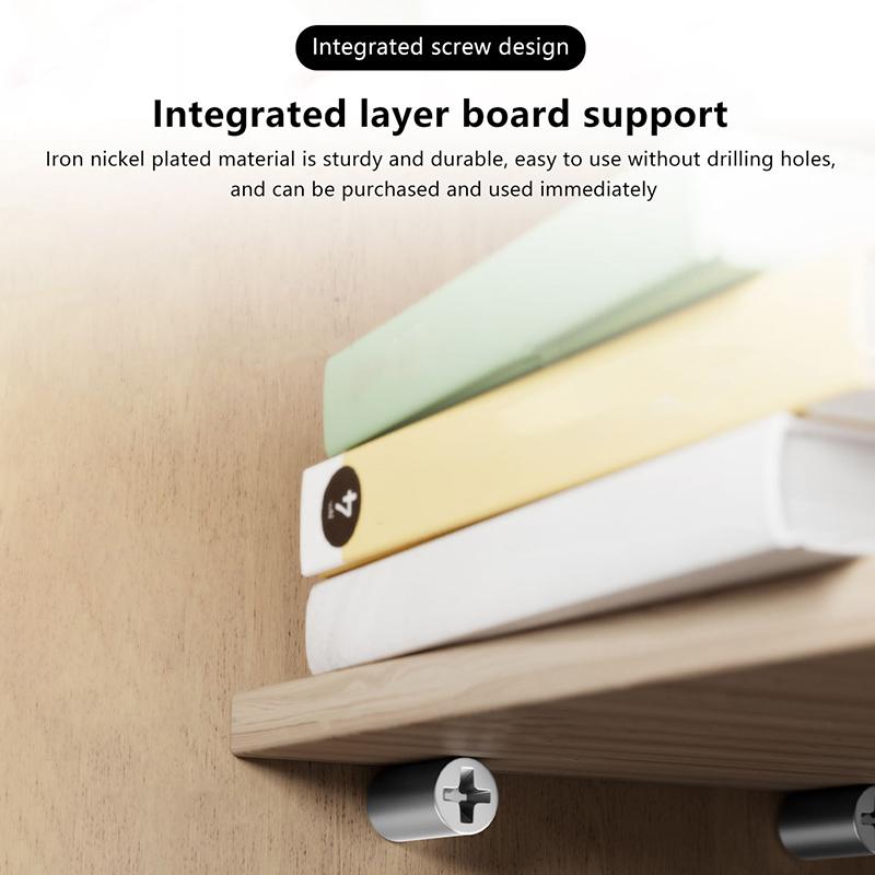 20/30Pcs Support Multifunction Fixed Cabinet Rack Nail Self-Tapping Integrated Screw Clapboard Holder Laminate Support Nail