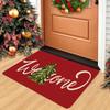 Christmas Welcome Doormat Living Room Decorative Area Floor Mat Indoor And Outdoor Entry Dirt Resistant Doormat