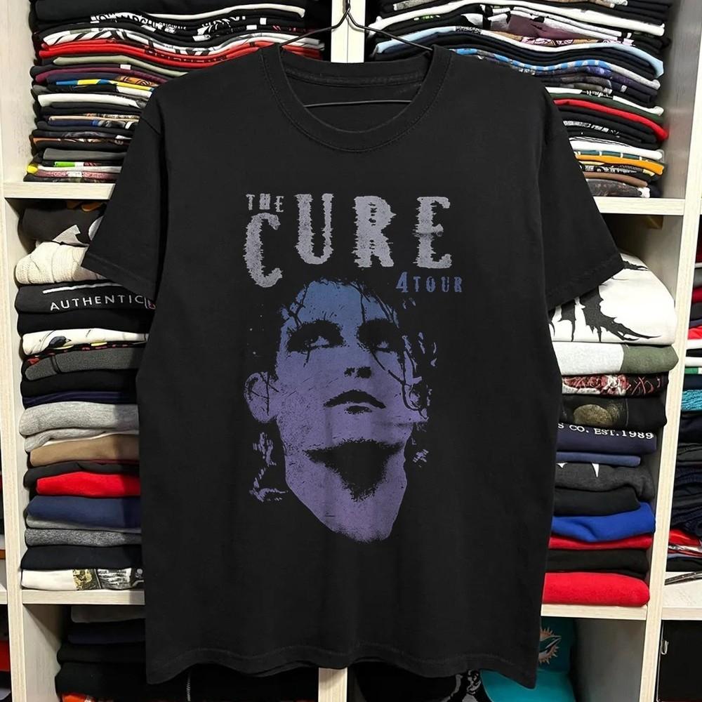 

The Cure 4 Tour Rock Band Black Cotton Tshirt Size S5XL Unisex T-Shirt M