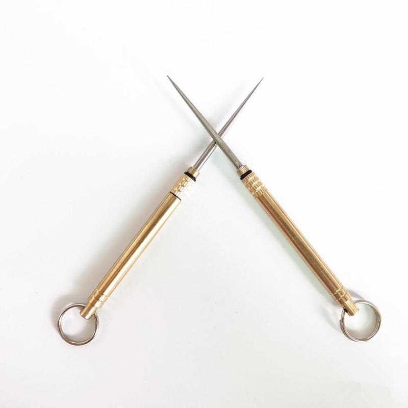 Portable Multifunctional  Titanium Alloy Toothpicks Pocket Toothpick Holder Fruit Fork Outdoor Picnic Camping