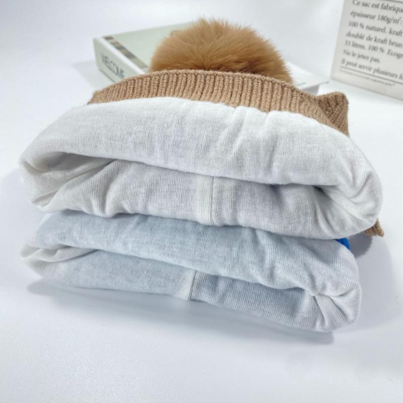 Winter Warm Children's Hat Outdoor Windproof Plus Inner Baby Wool Hat Boys and Girls Cute Ear Protection Knitted Hat