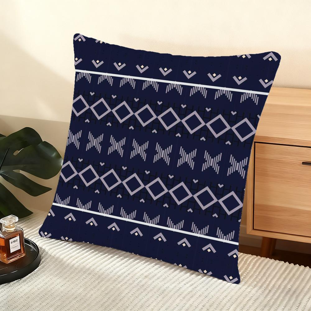 Samoan Tribe Samoa Totem Cushion Cover Soft Short Plush Pillow Cover Smooth Cozy Texture Aesthetic Cushion Case Home Decor