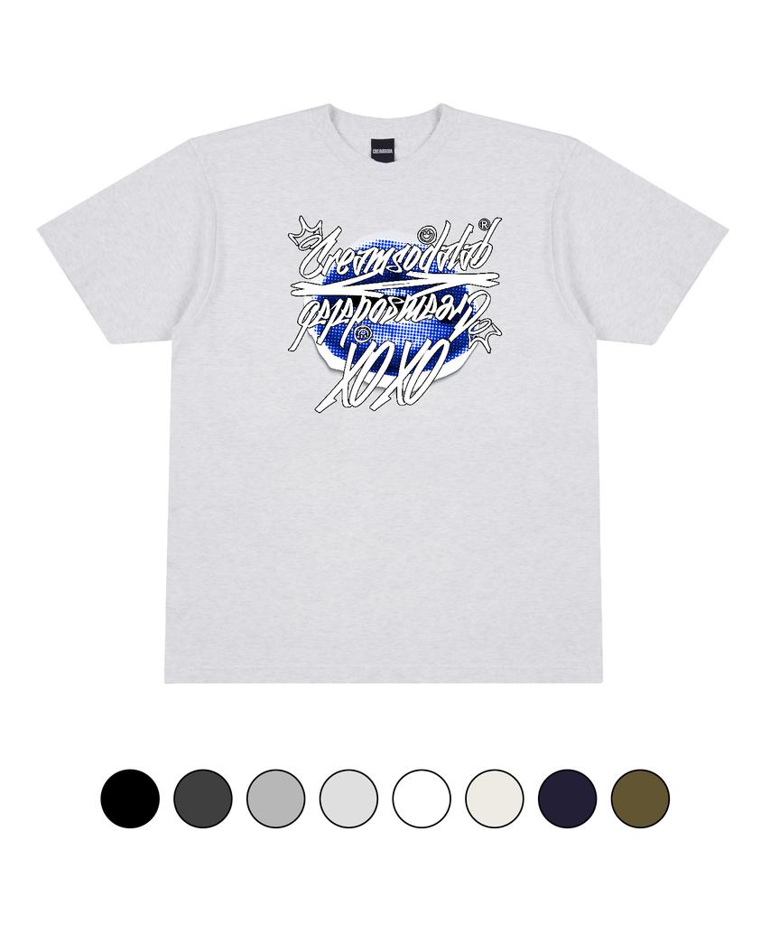 CREAM SODA LAB Crsdel Xoxo Lip Logo Short Sleeve T-Shirt (Type A)