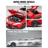 1/22 Scale Toyota Supra Alloy Racing Car Model Diecast Sound & Light Toy Modle Home Interior Decoration Children Birthday Gift