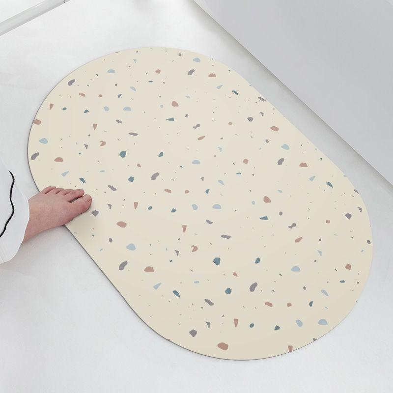 Diatom mud absorbent mat household floor mat bathroom toilet kitchen door non-slip quick drying