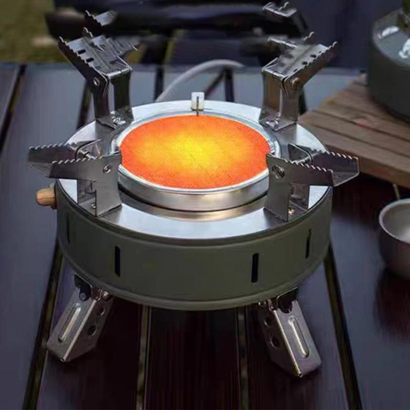 Delicate Outdoors Gas Stove Wind Resistant Design Practical Nonrust Steel Campings Burners Ideal For Backpacking And Picnics