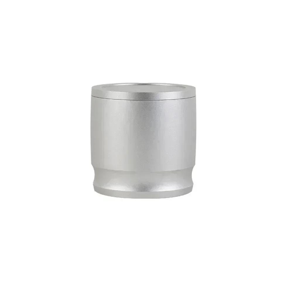 Aluminum Alloy Coffee Dosing Cup with Lid 58mm and Coffee Powder Picker Compatible with Espresso Machines and Coffee Tamper