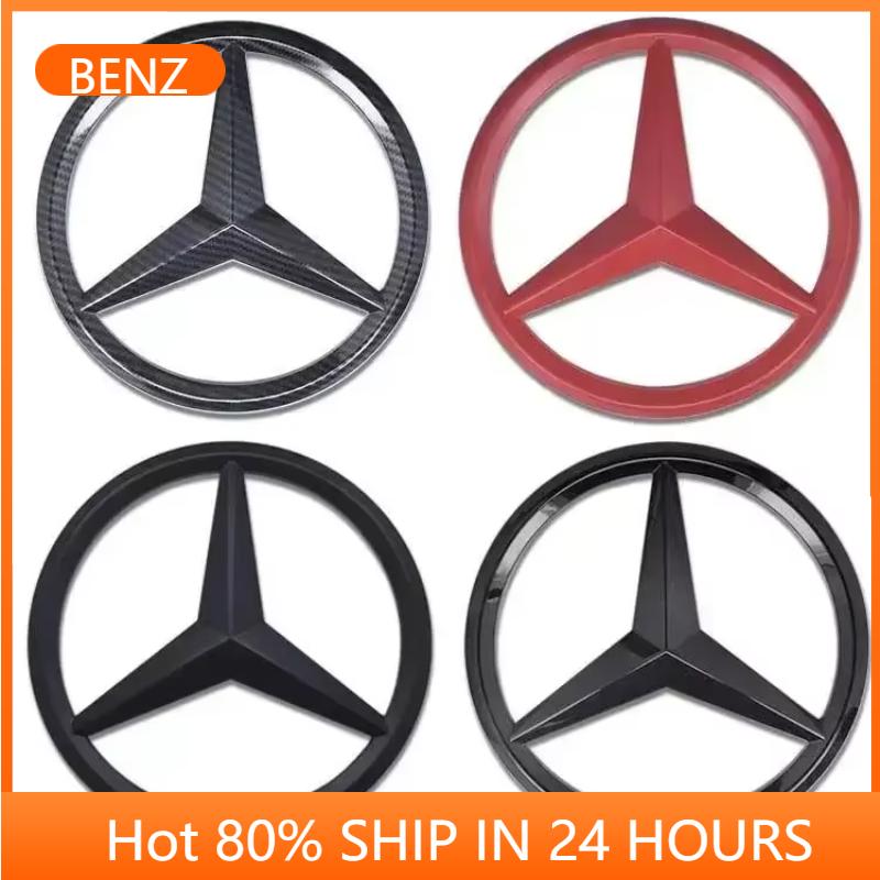BTZ1 Hot 2025 W124 GLA 1Pcs ABS Car Front Grille Badge Decal Cover Emblem for Mercedes Benz W204 W205 W210 W211 W212 W213 C E Class G