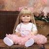 KEIUMI Bambola Reborn Realistica da 22 Pollici Vinile Morbido Silicone Pelle Realistica Corpo Lavabile Bambina Neonato Giocattolo Regalo di Compleanno per Bambini