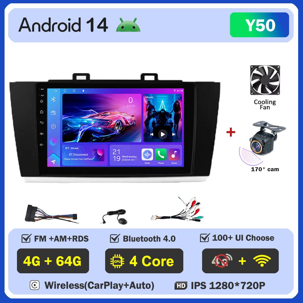 For Subaru Legacy Outback 2015-2018 Car Radio Player Car Carplay Screen Autoradio Mirror Link Car Intelligent Systems RDS DSP