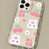 Girl heart bunny for iPhone17promax mobile phone case Apple 16 soft case 14/13 airbag 15