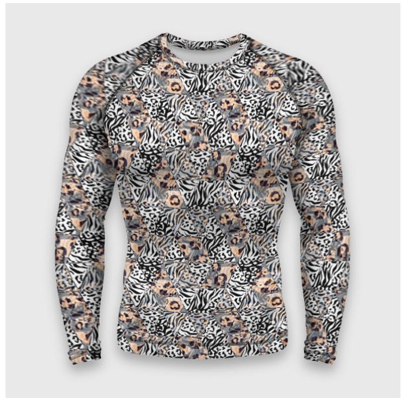 

Весенне-осенняя футболка с круглым вырезом и 3D-принтом с художественным узором, модная повседневная мужская футболка с длинным рукавом 5XL