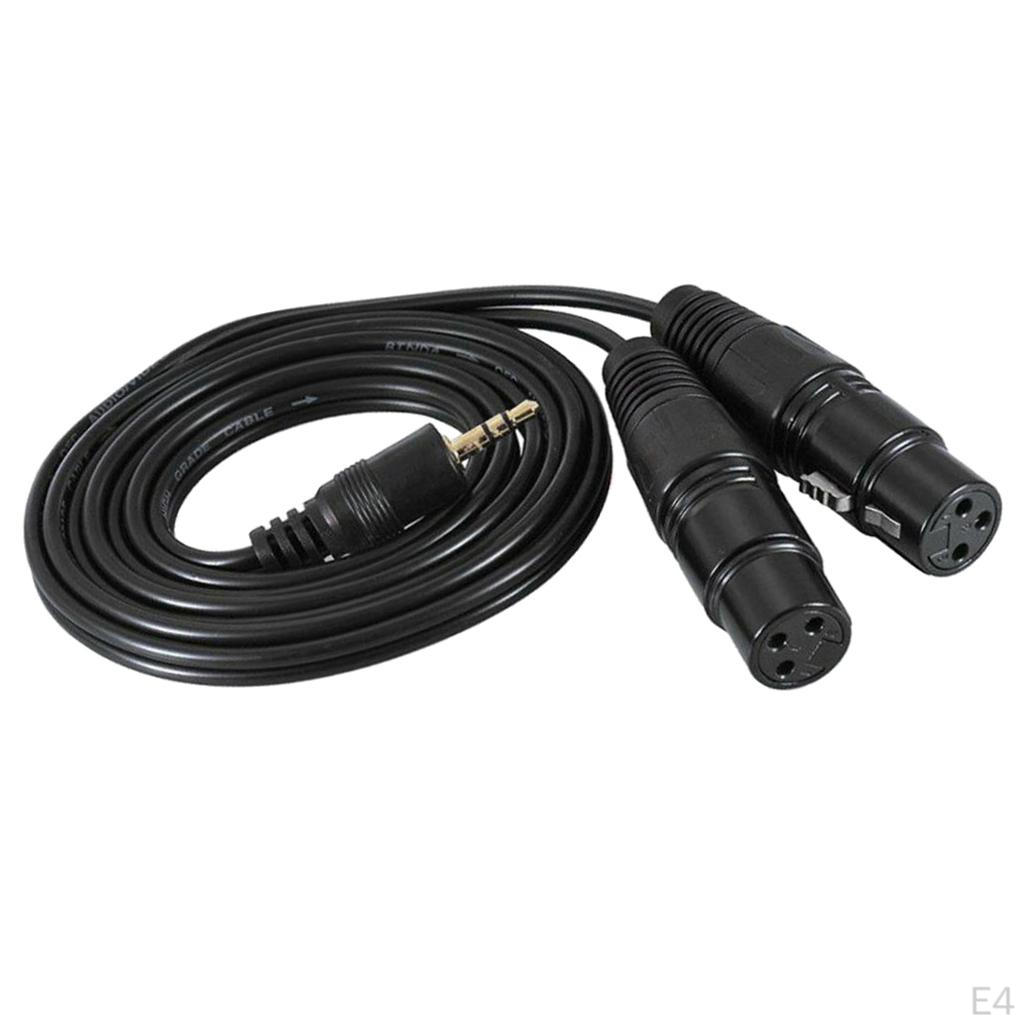 3 Pin Audio Cable Adapter Double XLR Male to 3.5 Mm Male,