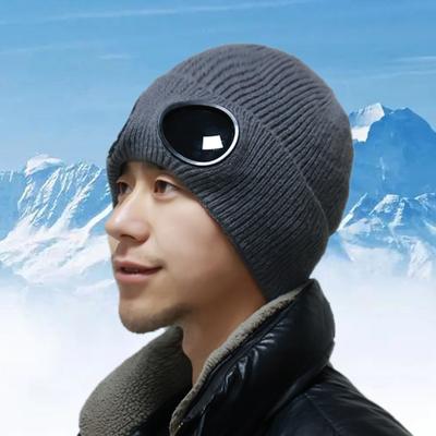 Winter Glasses Hat Windproof Fleece Elastic Hat Men's and Women's Ski Cold Hat Wool Glasses Hat