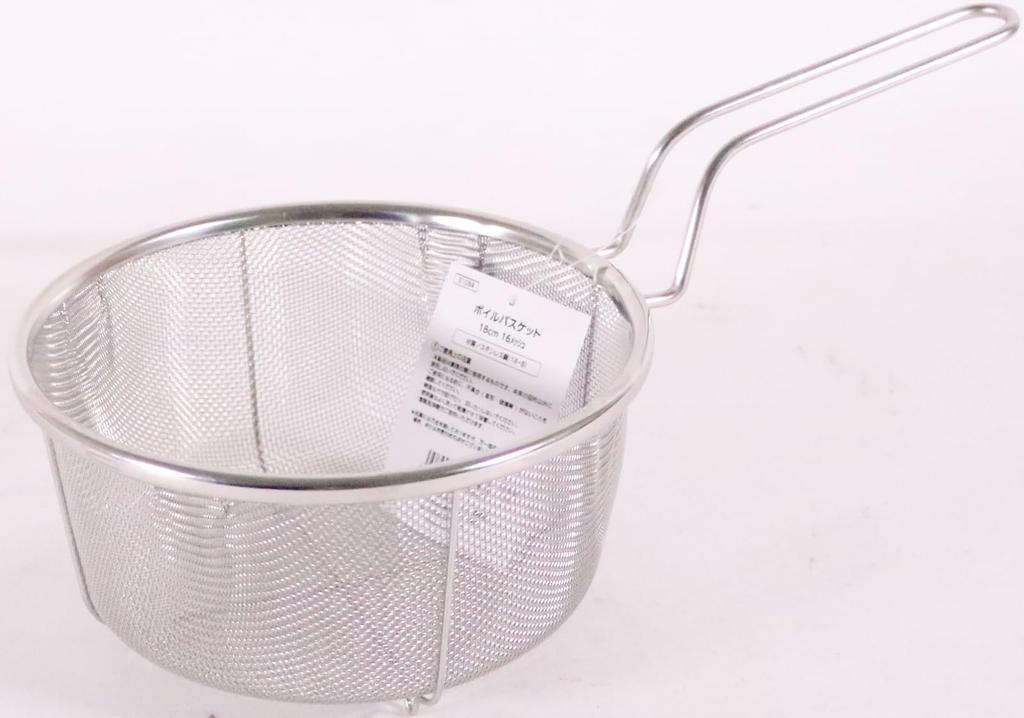 Three Snow Boil Basket 18cm Stainless Steel with Handle Colander Drainer Tsubame Sanjo Made In Japan Three Snow Shinetsu Works 31084 18-8