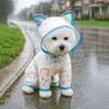 Spring/Summer Transparent Waterproof Raincoat for Small to Medium Dogs, Rainbow Design - Ideal for Teddy & Bichon Frise