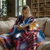 Iron Man Superhero Print Flannel Blanket Office Soft Thick Fluffy Lightweight Warm Throw Sofa Bed Cover Home Decor Kids Gift
