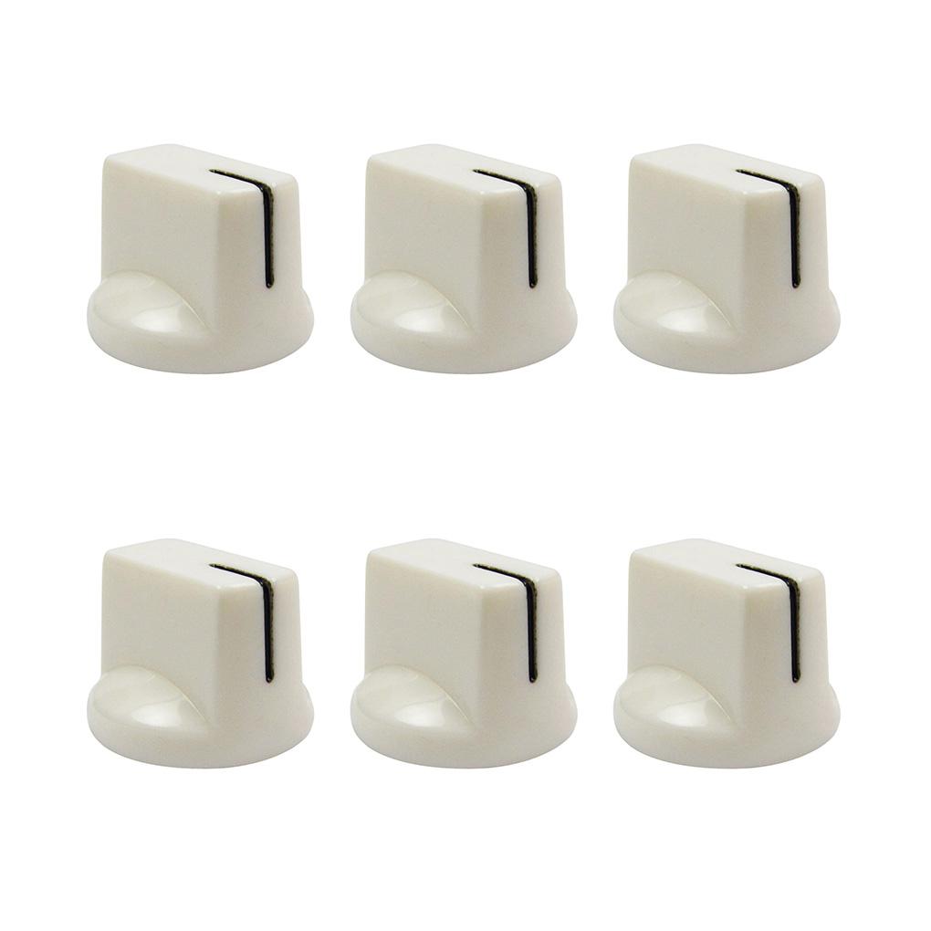 FLEOR 6PCS Plastic Flat Head Guitar Amp Amplifier Knobs Effect Pedal Control Knobs