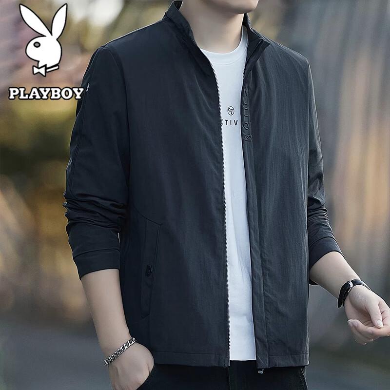 PLAYBOY Men's Stand Collar Casual Jacket