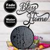 Metal Wall Art Black Iron Sculpture, Elegant Stencil Design for Living Room Entryway, Modern Home Decor Interior Gift