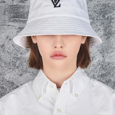 VARZAR 3D Monogram Color Bucket Hat White