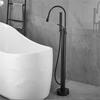 Brass Floor Standing Black Bathroom Bathtub Faucet + Handheld Shower Free Standing Chrome Luxury Grey BathTub Faucet Mixer Taps
