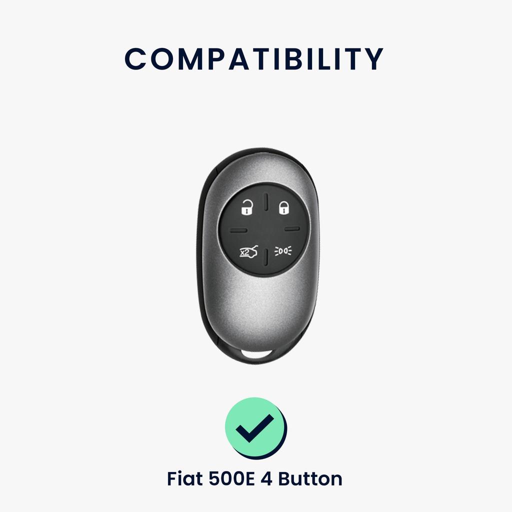 kwmobile Key Cover for Fiat 500E 4 Button Car Key Case - Protective Case