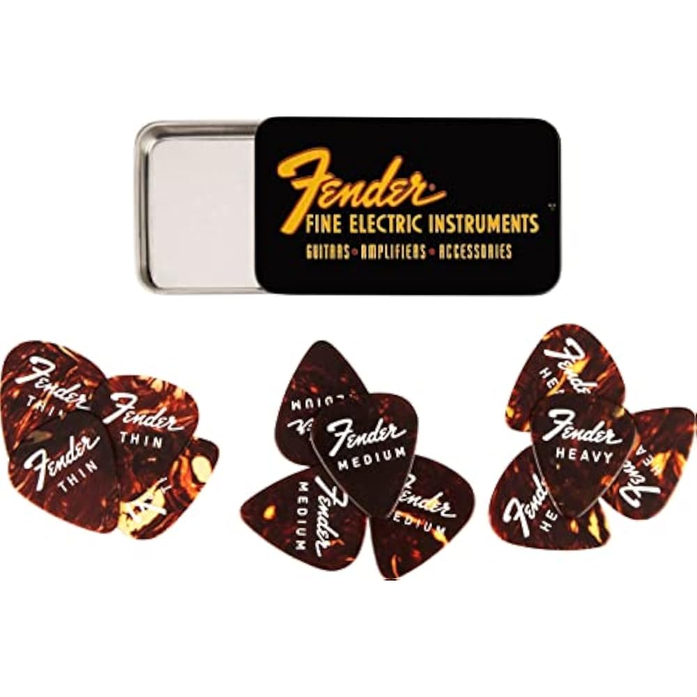 Fender/Fine Electric Pick Tin - 12 Pack Fenders [12 Pick Cans]