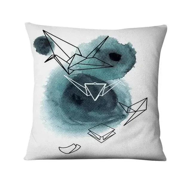 Watercolor Forest Print Pillowcase Cushion Cover Decorative  Home Decor Sofa  Moda