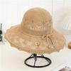 1pc Stylish Wide Brim Sun Hat for Women,Lightweight Foldable Beach Hat Perfect for Summer Trip,Portable Outdoor Visor for Tralve