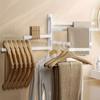 1 buc Suport rotativ pentru prosoape din aluminiu, Suport pentru prosoape montat pe perete în colț, economisitor de spațiu, Bară metalică rotativă lină, Diverse stiluri disponibile pentru decorarea băii