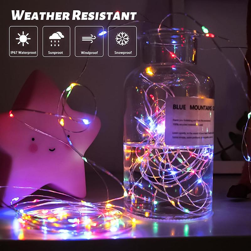 LED Fairy Garland Lights Battery Powered Multicolor Firefly String Lights For Birthday DIY Gift Mother's day Wedding Party Decor