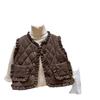 Girls' Lace Velvet Vest: Warm Korean-Style Winter Waistcoat