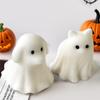 DIY 3D Spooky Cat Dog Silicone Candle Mold Cute Halloween Ghost Series Scented Candle Plaster Concrete Mould Craft Ornaments