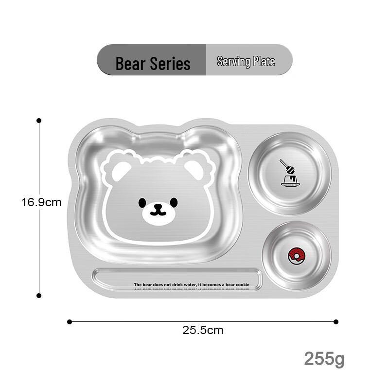Abay Kids Stainless Steel Divided Plate