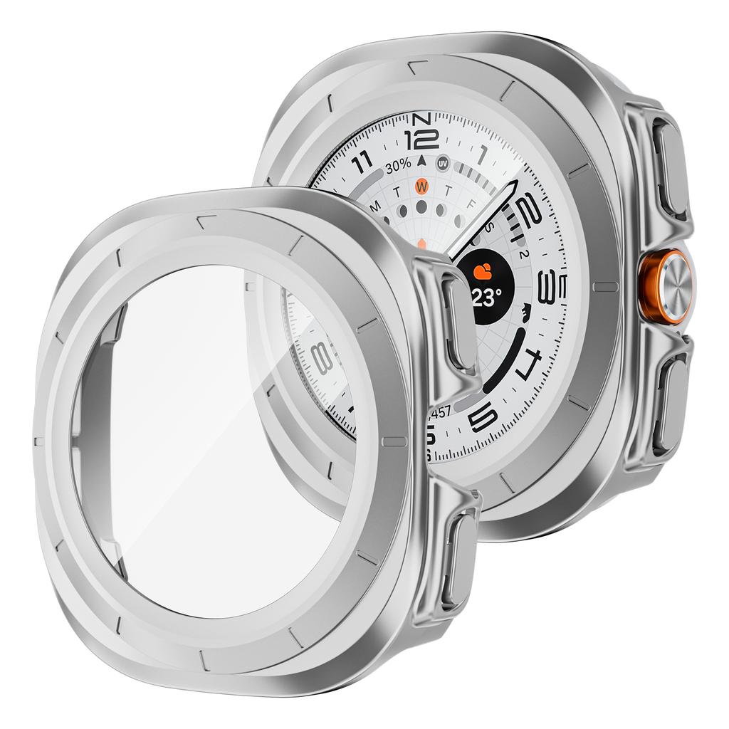Etui do Samsung Galaxy Watch Ultra 47mm akcesoria Szkło hartowane ochrona ekranu Twardy zderzak PC Galaxy Watch 7 8 ultra Pokrowiec