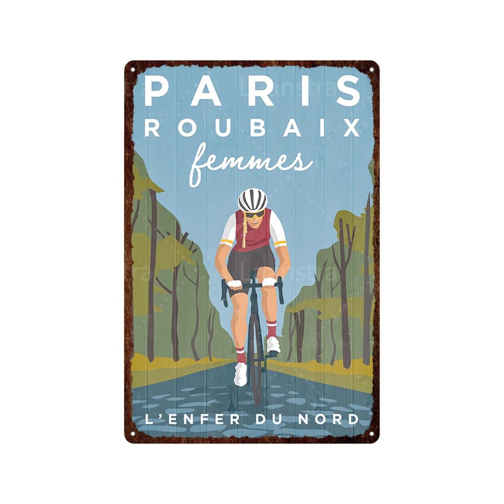 Mountain Bike Vintage Poster Landscape Metal Plate Plaque Wall Decor Iron Retro Posters Man Cave Bar Club Decoration Artwork