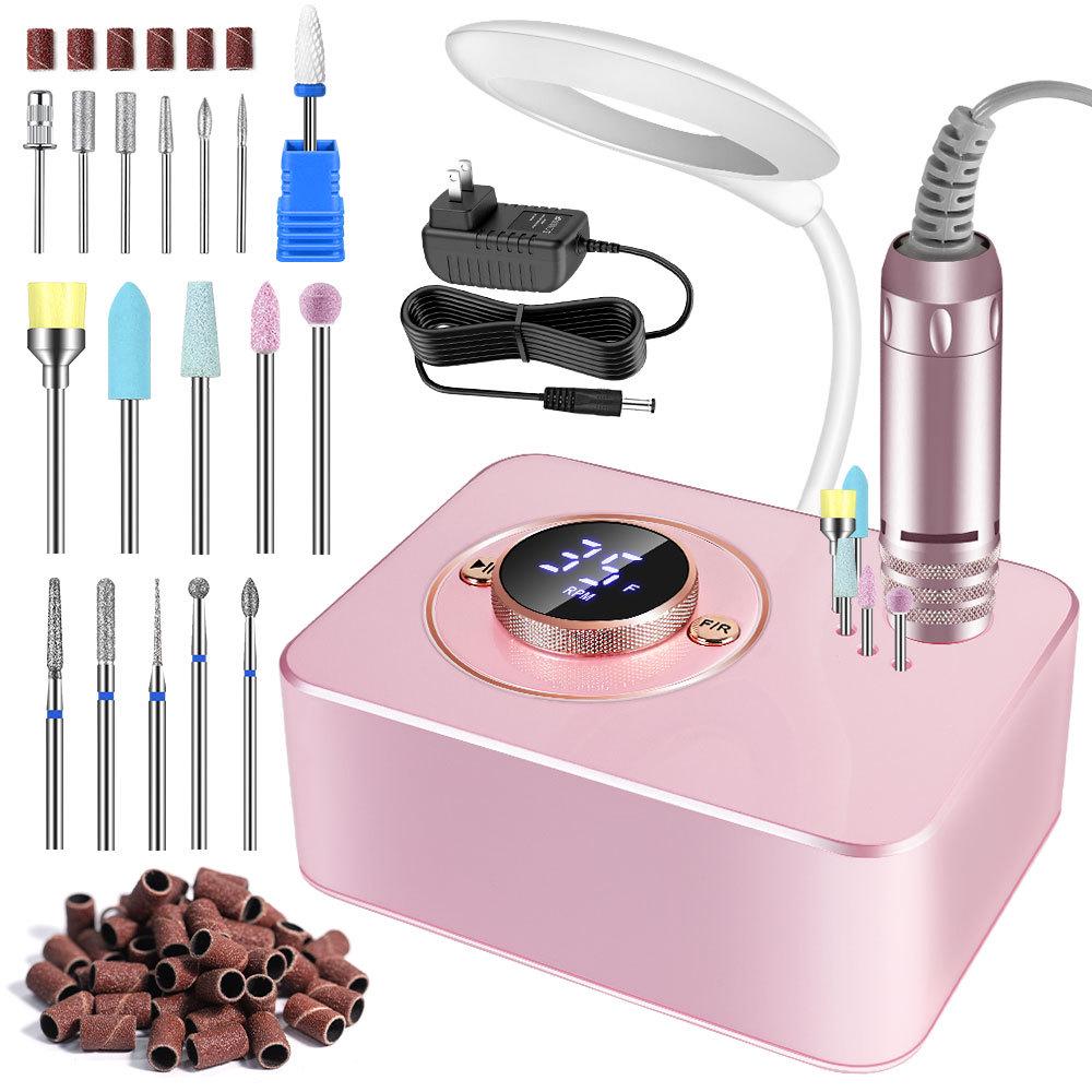 Luminous Tungsten Nail Drill Set with Grinding Heads