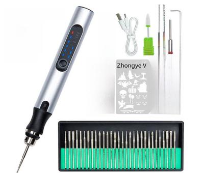 Adjustable Speed 4.2V Dual-Purpose Micro-Engraving Electric Grinder for Jewelry, Metal, Glass, and Egg Carving