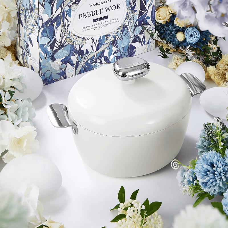 Velosan Pebble Series Double-Handle Soup Pot