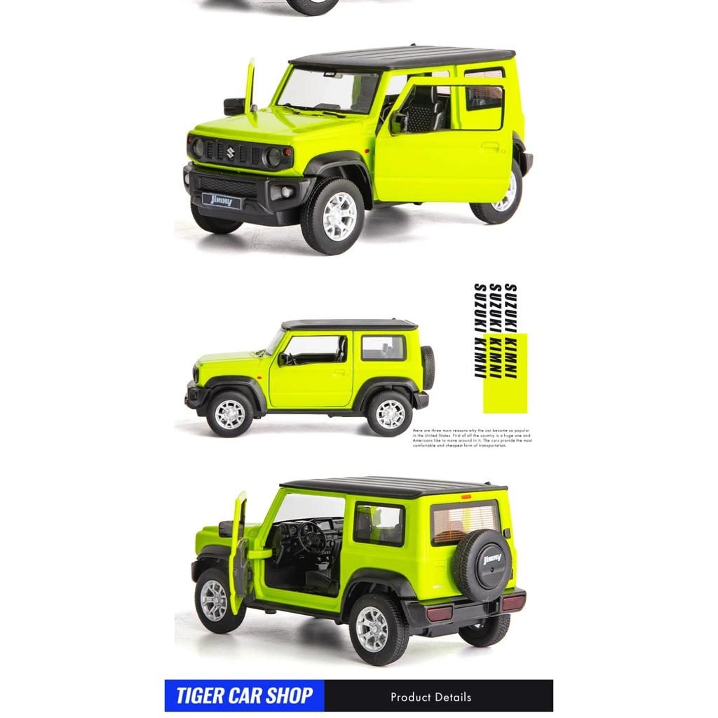 1/26 Suzuki JIMNY 2018 SUV Alloy Car Toy Car Metal Collection Model Car Sound and Light Toys for Children Gift