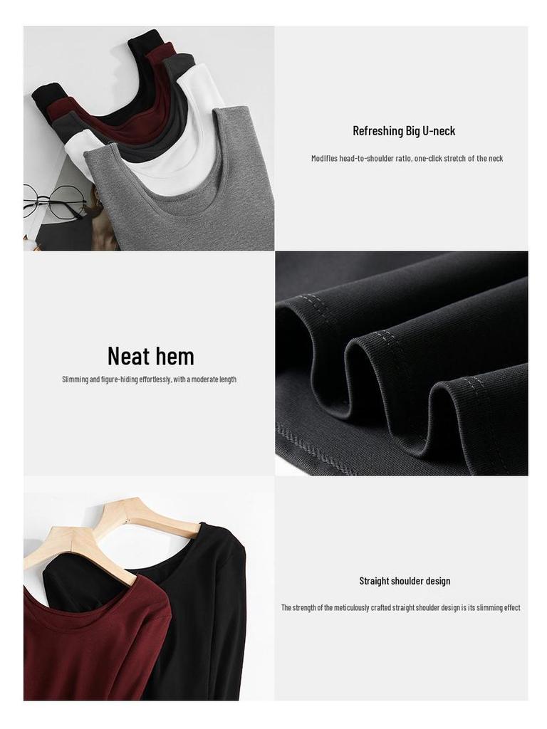 Women's Modal V-Neck Slim Fit Long Sleeve Top - Autumn/Winter Design