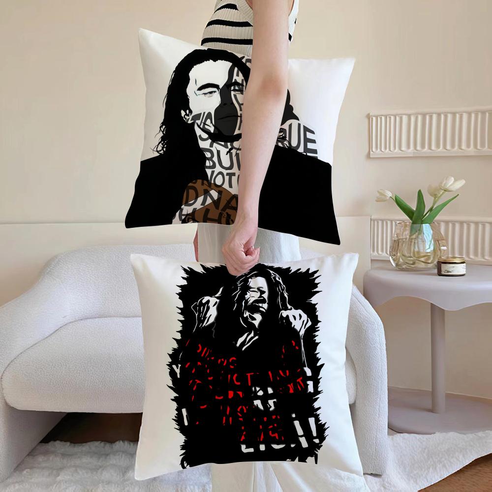 The Room TTommy Wiseau Pillow Case Antidustmite Pillowcase Invisible Zipper Silky Short Plush Sofa Cushion Cover