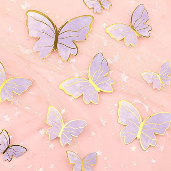 1 Set Cake Toppers Handmade Exquisite Paper Butterfly Cake Topper Ornament for Birthday Cake Decoration