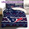 Set Copripiumino Trapuntato con Fantasia Houston Texans Federa Decorazione per la Casa Regalo di Compleanno (1 * copripiumino + 2 * federa, senza nucleo)