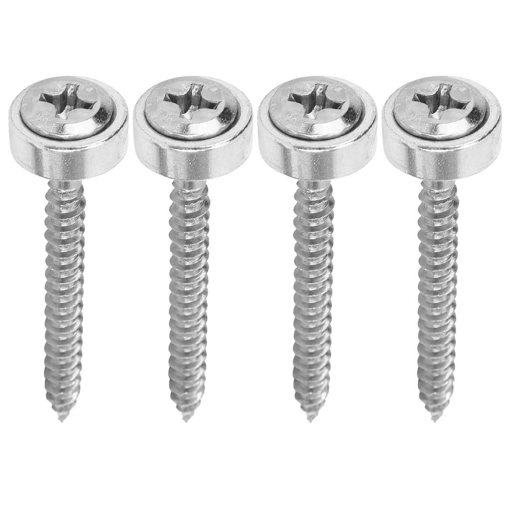 4 Sets Guitar Neck Joint Bushing Set Metal Ferrule Bolt with Screw Accessory for Electric Bass