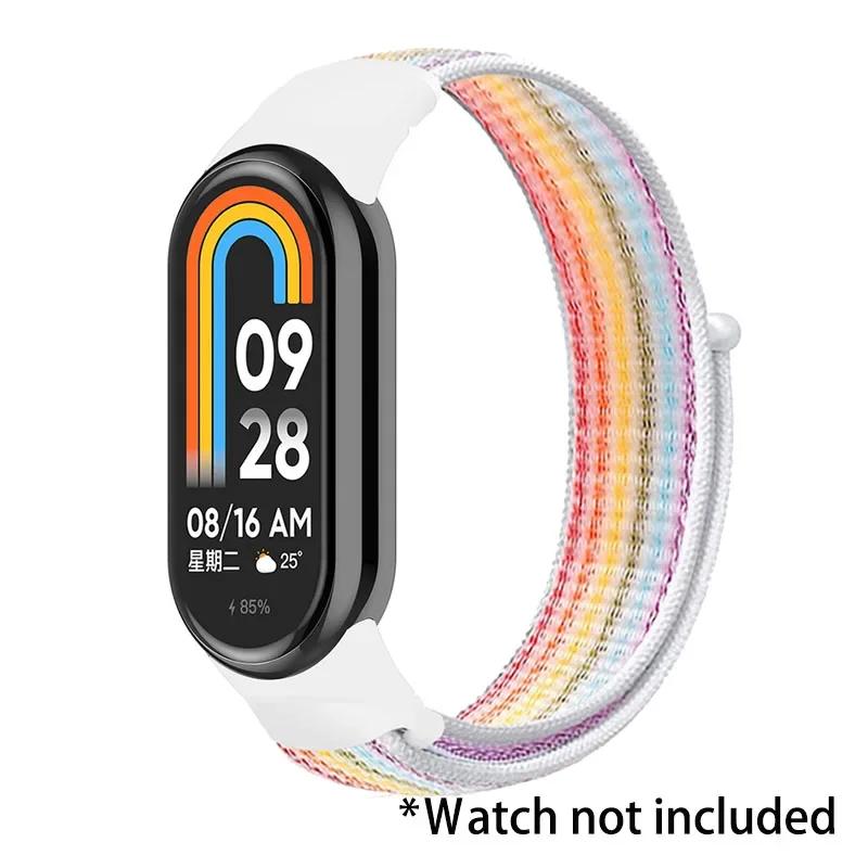 Nylon Loop Strap for Xiaomi Mi Band 9 8 7 6 5 4 3 Breathable Wristband Smartwatch Bracelet Sports Pulsera Watchband Miband 9 NFC